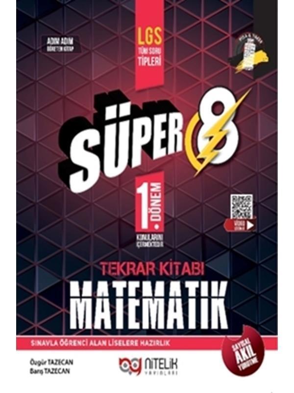 NİTELİK 8.SINIF YENİ NESİL SÜPER MATEMATİK 1.DÖNEM TEKRAR KİTABI - Nitelik Yayınları - Image 1