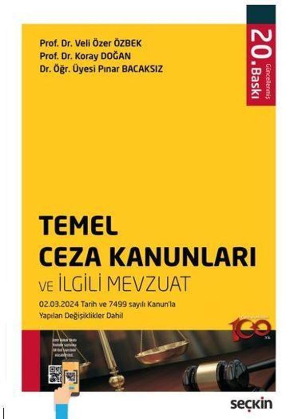 Temel Ceza Kanunları ve İlgili Mevzuat - Seçkin Yayıncılık - Image 1