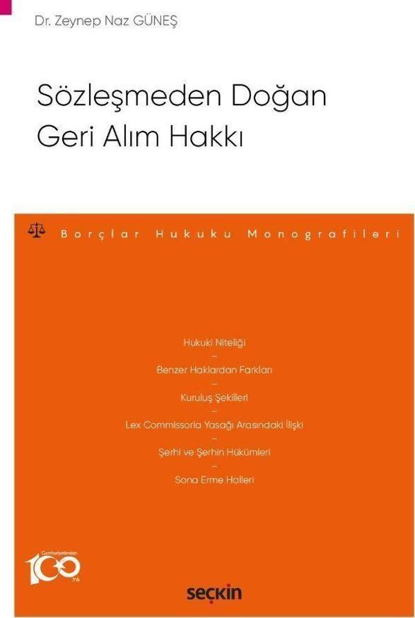 Sözleşmeden Doğan Geri Alım Hakkı - Seçkin Yayıncılık - Image 1
