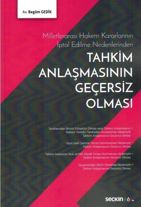 Tahkim Anlaşmasının Geçersiz Olması - Seçkin Yayıncılık - Image 1