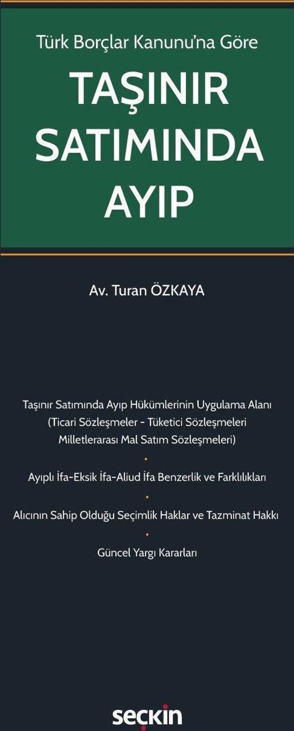Taşınır Satımında Ayıp - Seçkin Yayıncılık - Image 1