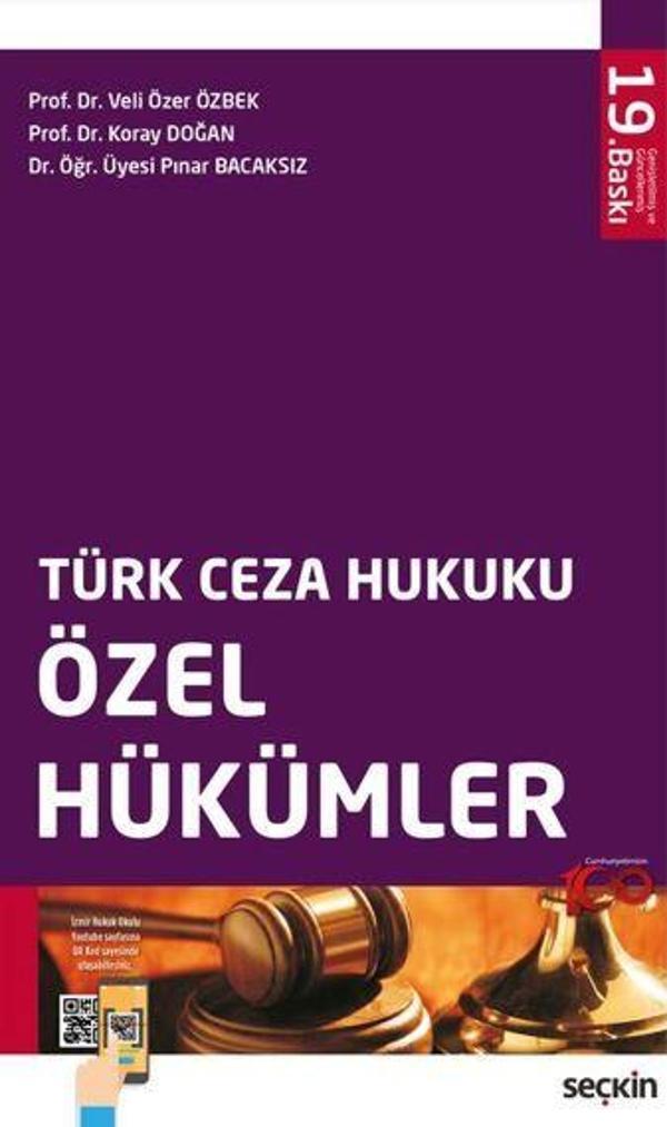 Türk Ceza Hukuku Özel Hükümler - Seçkin Yayıncılık - Image 1