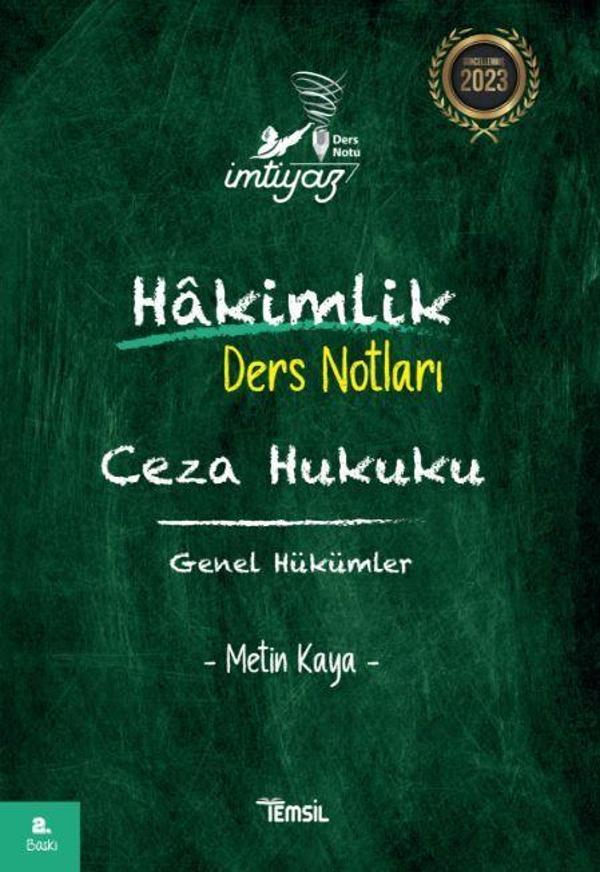 İmtiyaz Ceza Hukuku Genel Hükümler Hakimlik Ders Notları - Temsil Kitap - Image 1