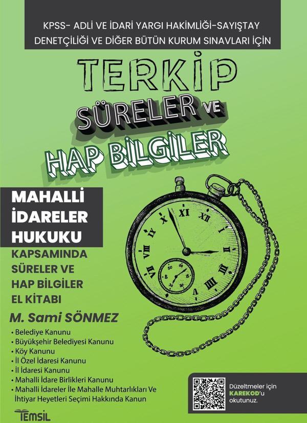Terkip Mahalli İdareler Hukuku Kapsamında Süreler ve Hap Bilgiler El Kitabı - Temsil Kitap - Image 1