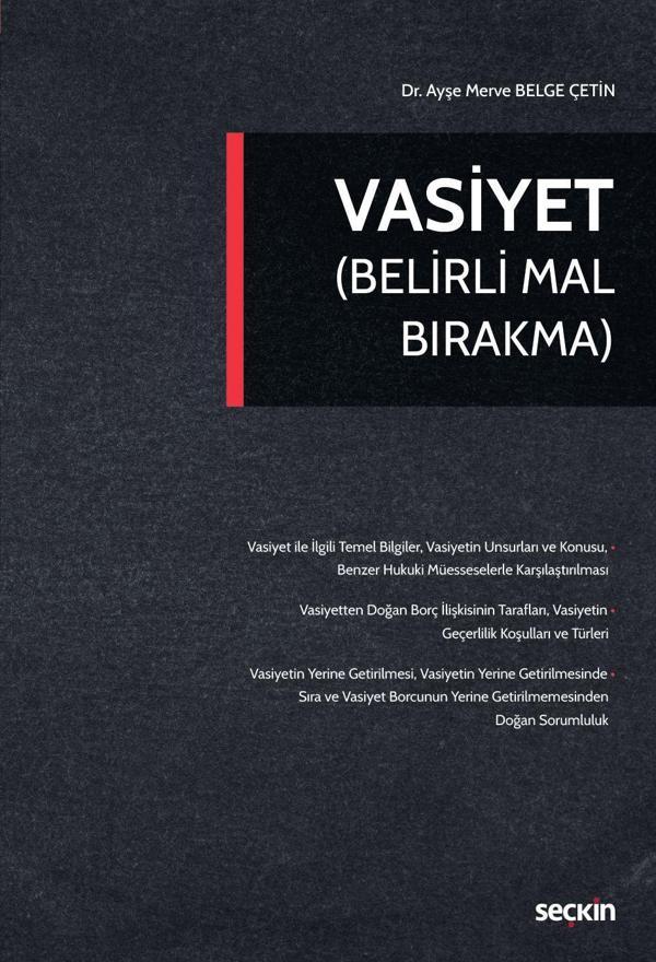 Vasiyet (Belirli Mal Bırakma) - Seçkin Yayıncılık - Image 1
