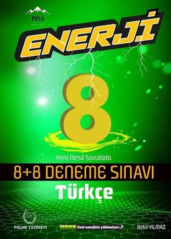 Palme 8.Sınıf Enerji Türkçe 8+8 Deneme Sınavı - Palme Yayınları - Palme Yayınları - Image 1