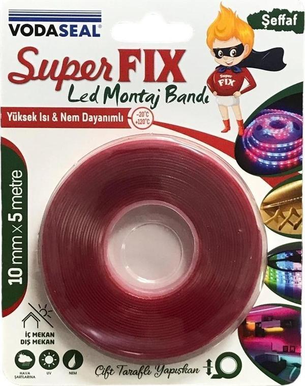 Vodaseal Çift Taraflı Led Montaj Bantı Şeffaf 10 mm x 5 mt - Image 1