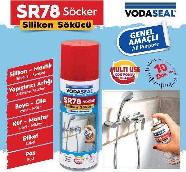 Vodaseal Silikon Etiket Mastik Küf Pas Boya Sökücü Sprey 200 ml - Image 1