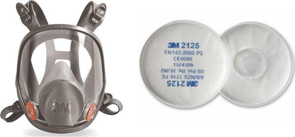 3M 6800 Tam Yüz Maskesi Ortaboy + 2125 P3 Toz, Sis, Duman Filtresi (1 Takım) - Image 1