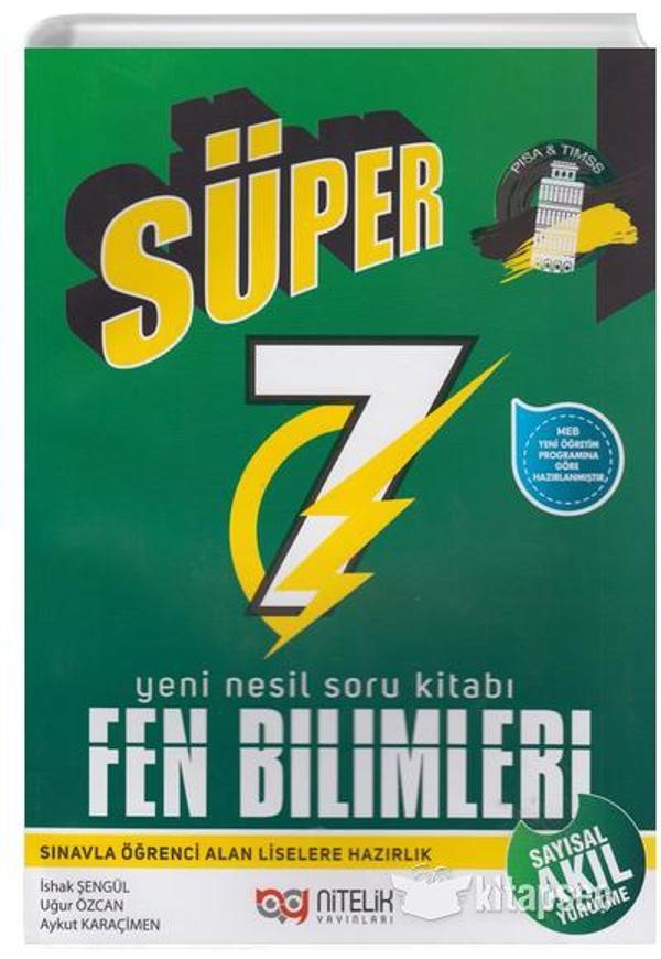 Nitelik 7. Sınıf Yeni Nesil Süper Fen Bilimleri Soru Kitabı -  - Nitelik Yayınları - Image 1