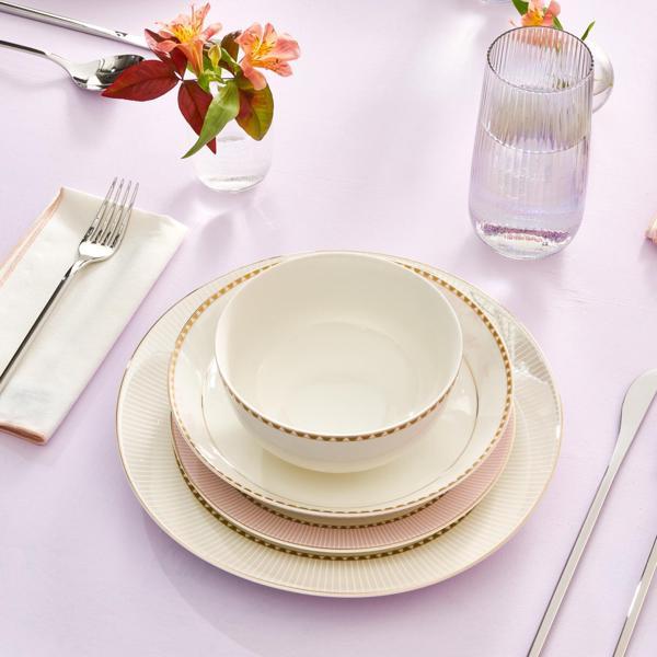 Karaca Elegance Bone Moonlight 24 Parça 6 Kişilik Yemek Takımı - Image 1