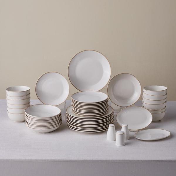 Karaca Forever Bone Ollie 53 Parça 12 Kişilik Yemek Takımı Gold - Image 1