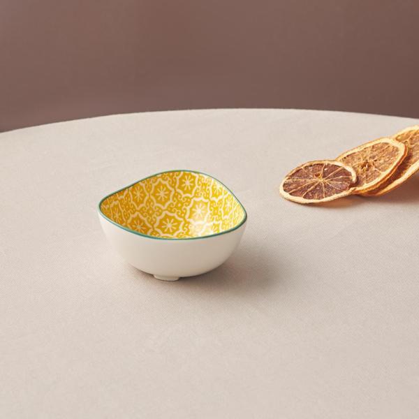 Karaca Floral Sarı Triangle Çerezlik 10 cm - Image 1