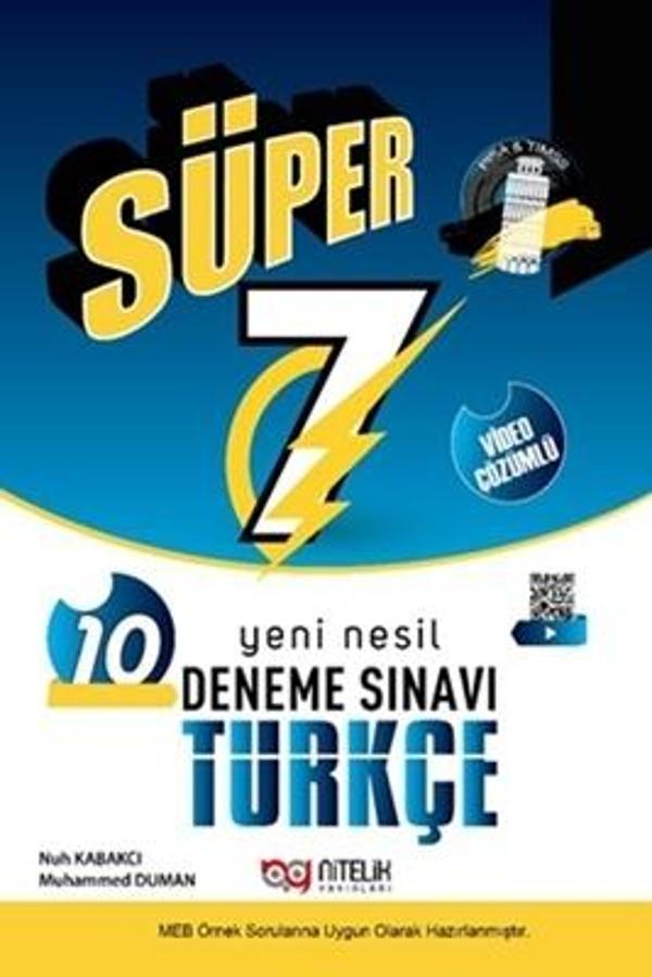 Nitelik 7.sınıf Deneme Yeni Nesil Süper Türkçe Tamamı Çözümlü - Image 1