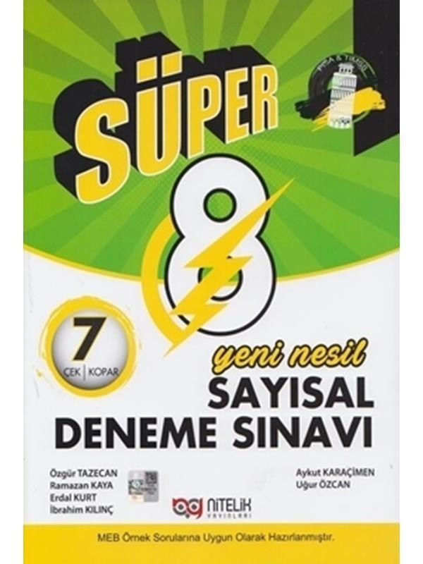 NİTELİK 8.SINIF DENEME YENİ NESİL SÜPER SAYISAL 7  DENEME - Nitelik Yayınları - Image 1