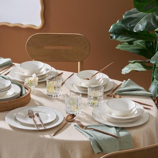 Karaca Elegance Bone Edera 24 Parça 6 Kişilik Yemek Takımı - Image 1