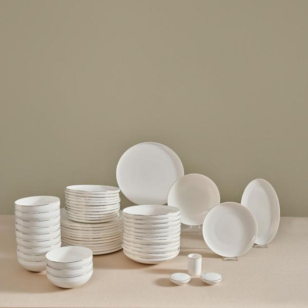 Karaca Red Carpet Collection Stream Bone Merope 53 Parça 12 Kişilik Yemek Takımı Gold - Image 1