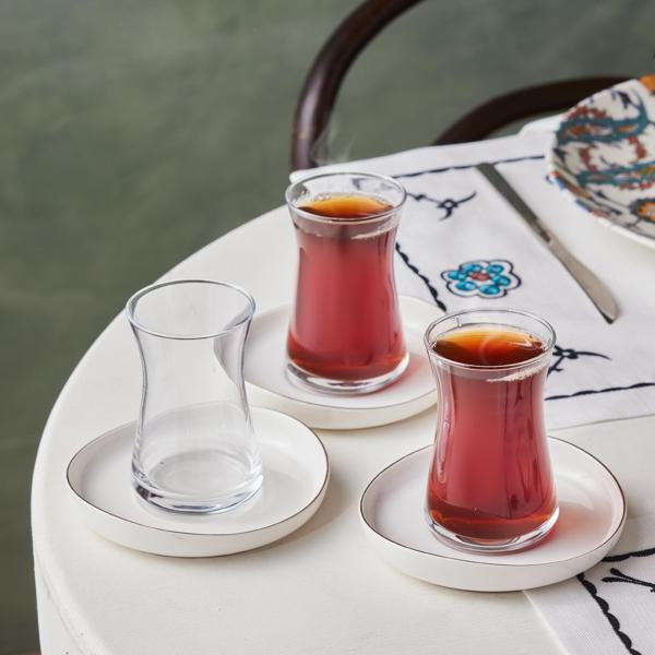 Karaca Streamline Hole 12 Parça 6 Kişilik Cam Çay Seti 165 ml - Image 1