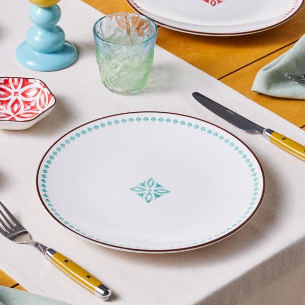 Karaca Jofy Desenli Servis Tabağı 27 Cm Yeşil - Image 1