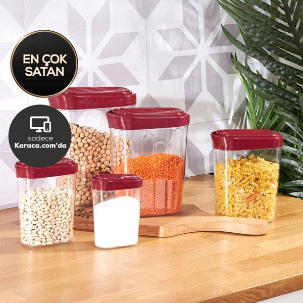 Karaca Slot Red 5 Parça Saklama Kabı - Image 1