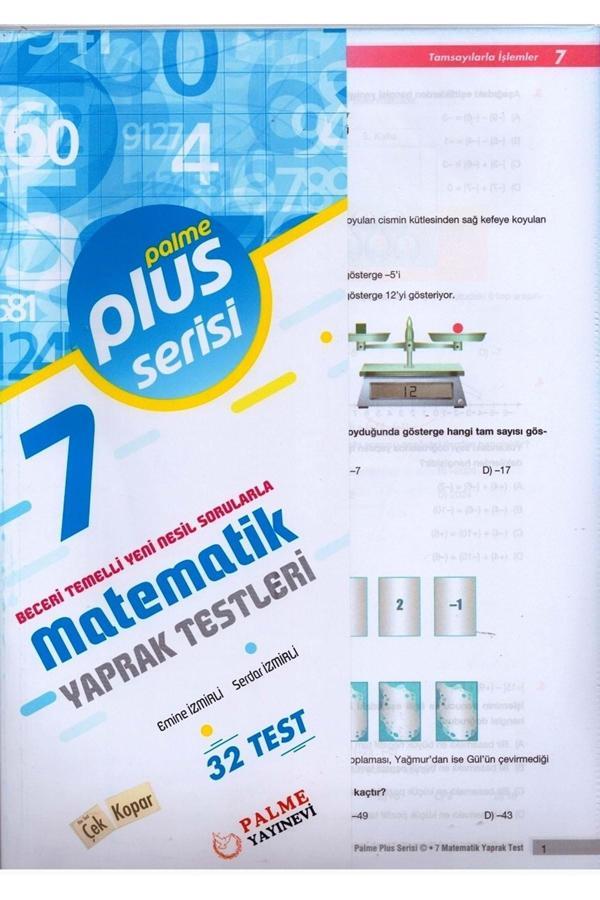 Palme 7.Sınıf Plus Matematik Yaprak Test - Palme Yayınları - Palme Eğitim - Image 1