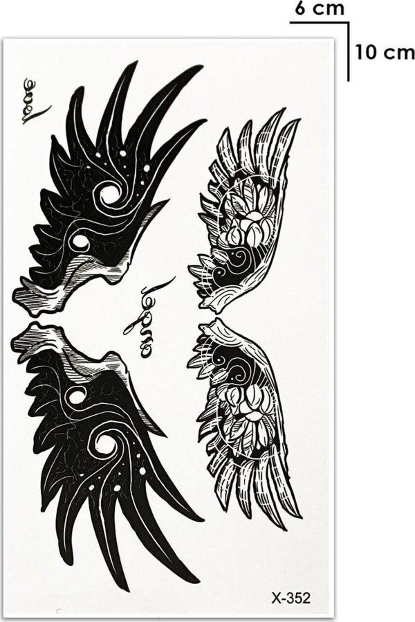 Angel Kanat Kalça Bel Geçici Dövme Tattoo Aksesuar Şık Geçici Dövme - Image 1