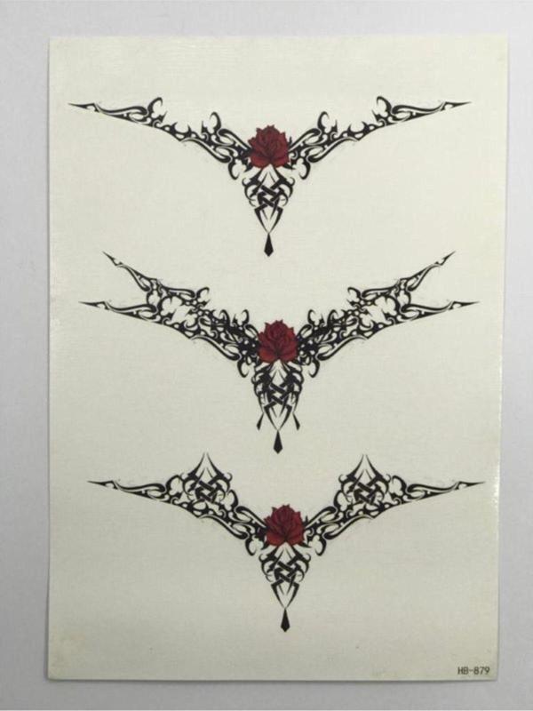 Büyük Boy Çiçekli Bel Kol Bacak Geçici Dövme Tattoo Aksesuar Şık Moda Aksesuar - Image 1