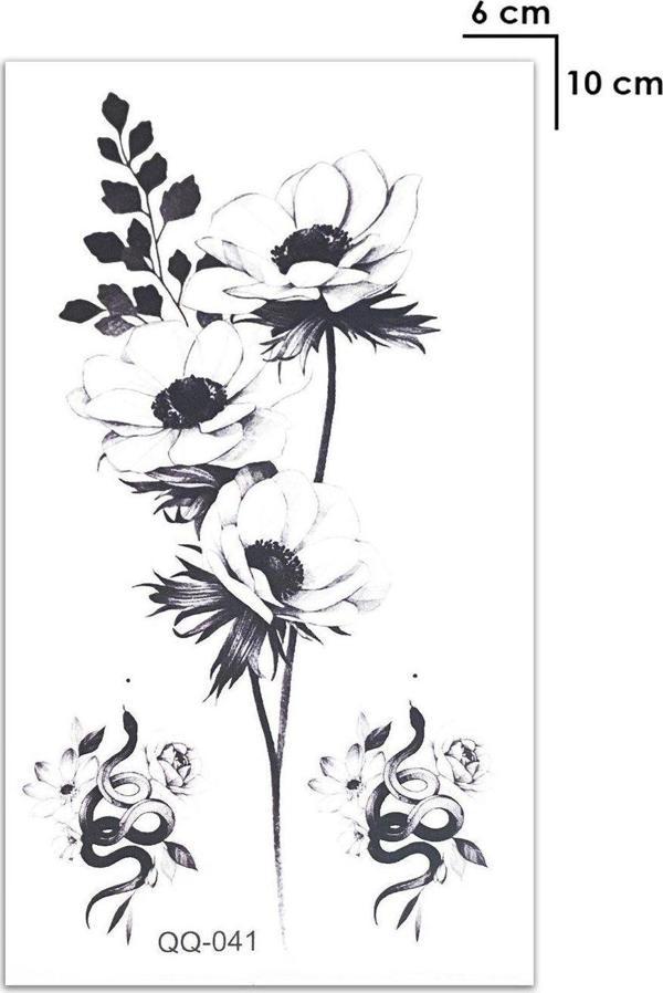 Çiçek Rose Omuz Geçici Dövme Tattoo Aksesuar Şık - Image 1