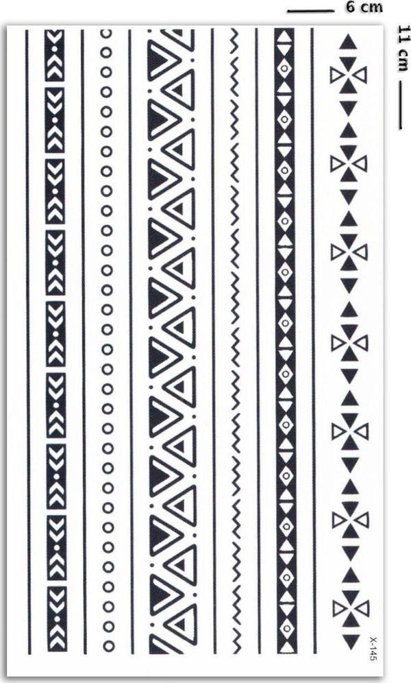 Etnik Desenli Mini Boy El Ve Parmak Dövmesi - Image 1