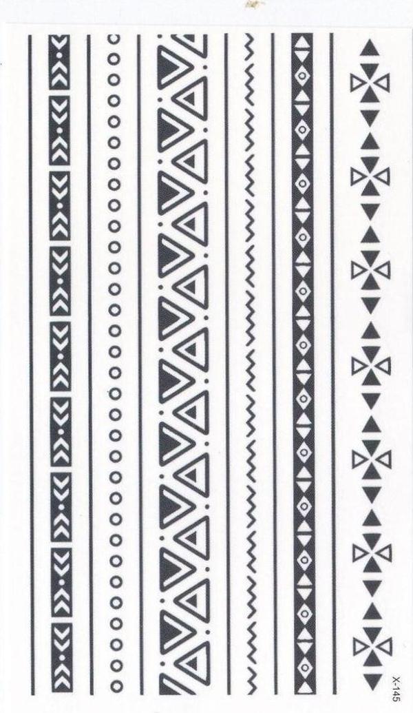 Etnik Desenli Minimal Geçici Dövme - Image 1