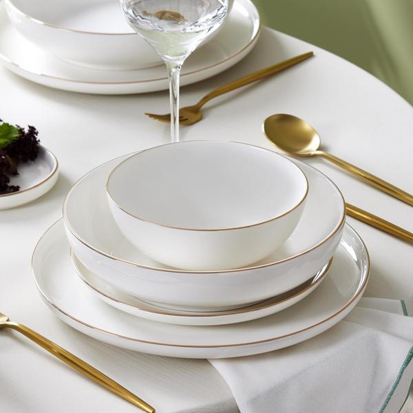 Karaca Stream Bone Favaro 60 Parça 12 Kişilik Yemek Takımı Gold - Image 1