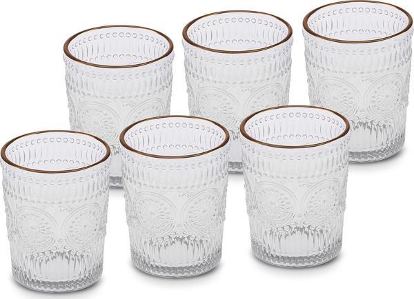 Karaca Sunflower 6'lı Su Bardağı Gold 250 Ml - Image 1