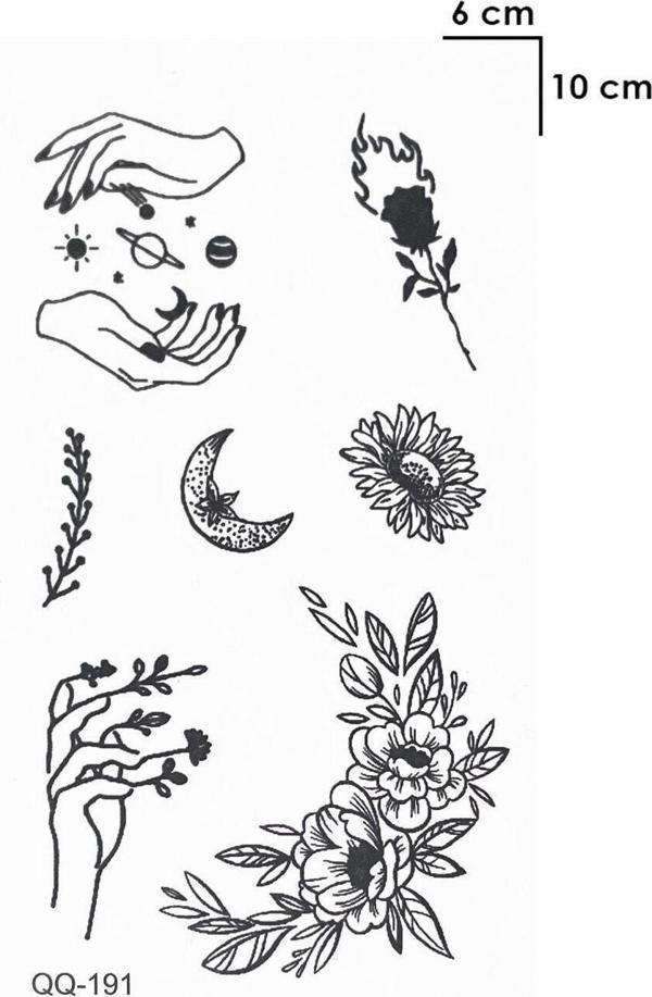 Minimal Magic Tattoo Kol Geçici Dövme Şık Moda Aksesuar  El,Kol,Bilek,Göğüs Dövme,Tattoo - Image 1