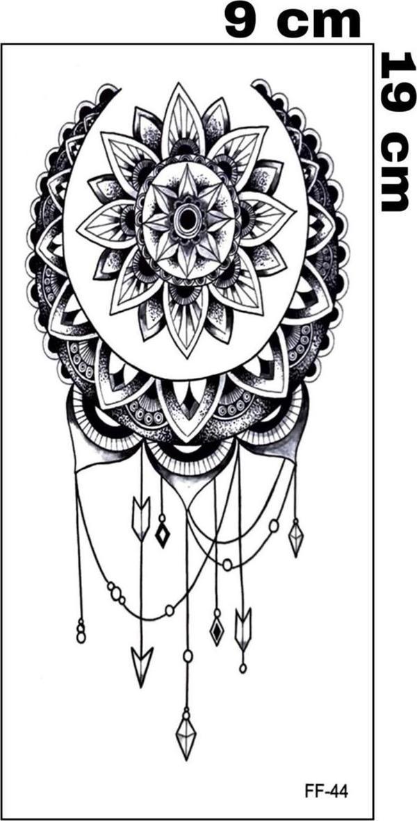 ŞAMDAN DESEN SIRT GÖĞÜS VUCUT İÇİN GEÇİCİ DÖVME Aksesuar Şık Vücut Dövmesi - Image 1