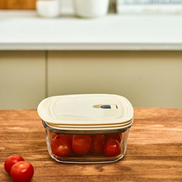 Karaca Cream Vakumlu Saklama Kabı 0.9 Lt - Image 1