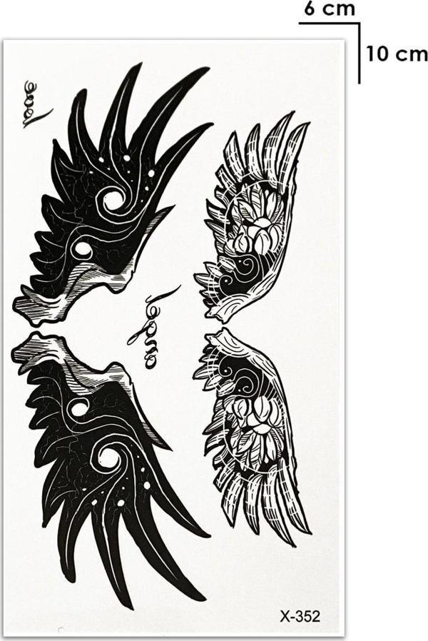 Angel Kanat Kalça Bel Geçici Dövme Tattoo - Image 1