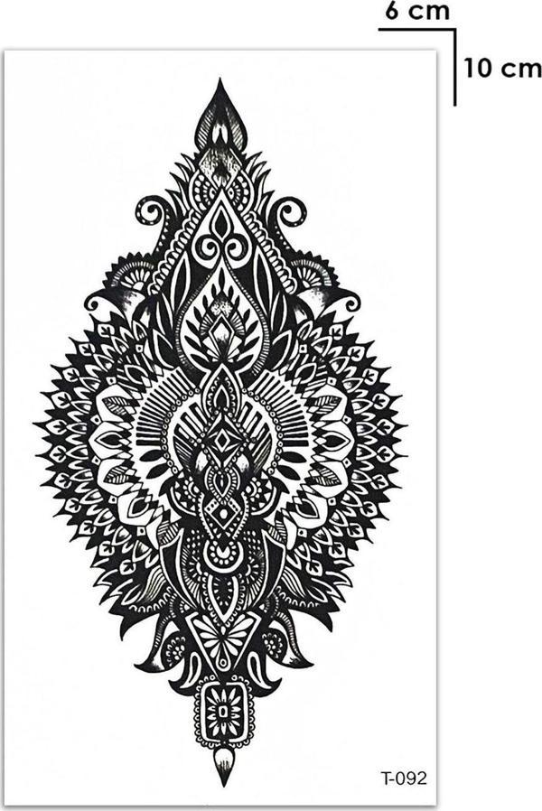 Göğüs Arası Hint Motifli Geçici Dövme Tattoo Aksesuar Şık Moda Aksesuar - Image 1