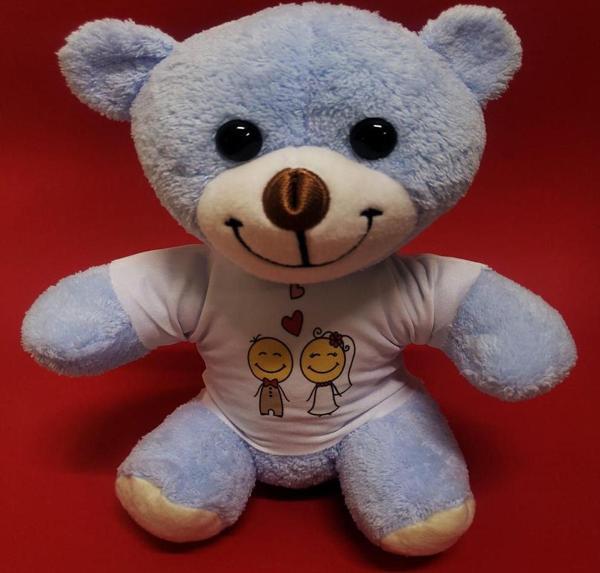 Mutlu Çift Tişörtlü Peluş Ayı - Image 1