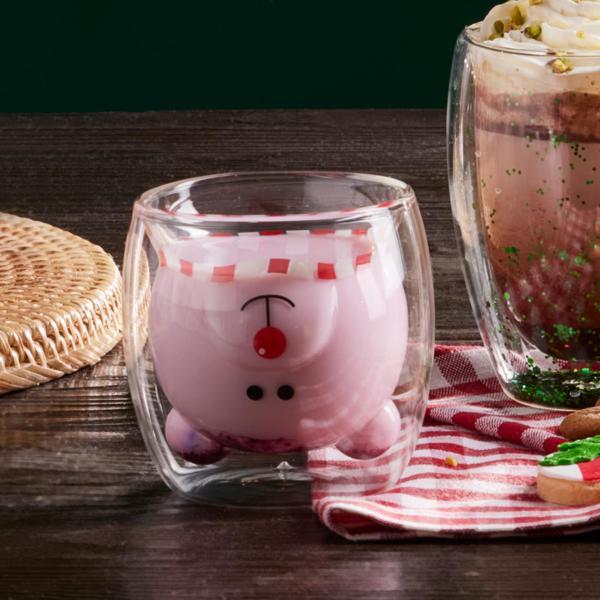 Karaca New Year Yılbaşı Pia Mr. Bear Su Bardağı 250 ml - Image 1
