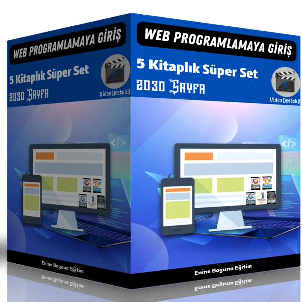 Web Programlamaya Giriş Eğitim Seti (5 Süper Kitap) - Enine Boyuna Eğitim - Enine Boyuna Eğitim - Image 1