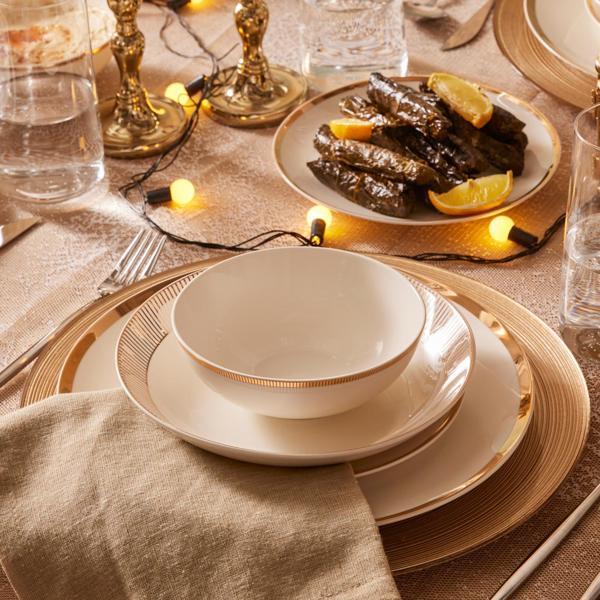Karaca Gold Line Porselen 24 Parça 6 Kişilik Yemek Takımı - Image 1