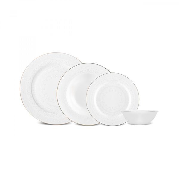 Karaca Elegance Bone Azra 24 Parça 6 Kişilik Yemek Takımı - Image 1