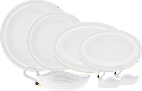 Karaca Swan 22 Parça 6 Kişilik Porselen Yemek Takımı - Image 1