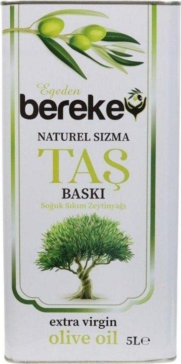 Bereke Naturel Sızma Soğuk Sıkım Taş Baskı Zeytinyağı 5 Litre - Image 1