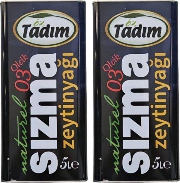 Öz Tadım 2 Li Naturel Sızma Soğuk Sıkım Taş Baskı Zeytinyağı 5 Litre - Image 1