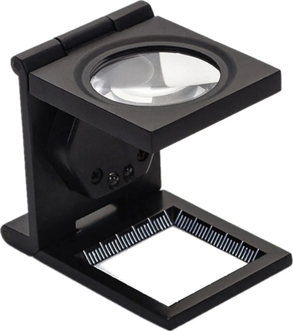 Bosile Lup Mercek Metal Katlanır Ölçekli Kılıflı Büyüteç - Image 1
