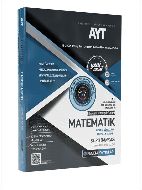 AYT Matematik Limit ve Süreklilik Türev-İntegral Soru Bankası - Pegem Akademi Yayıncılık - Image 1