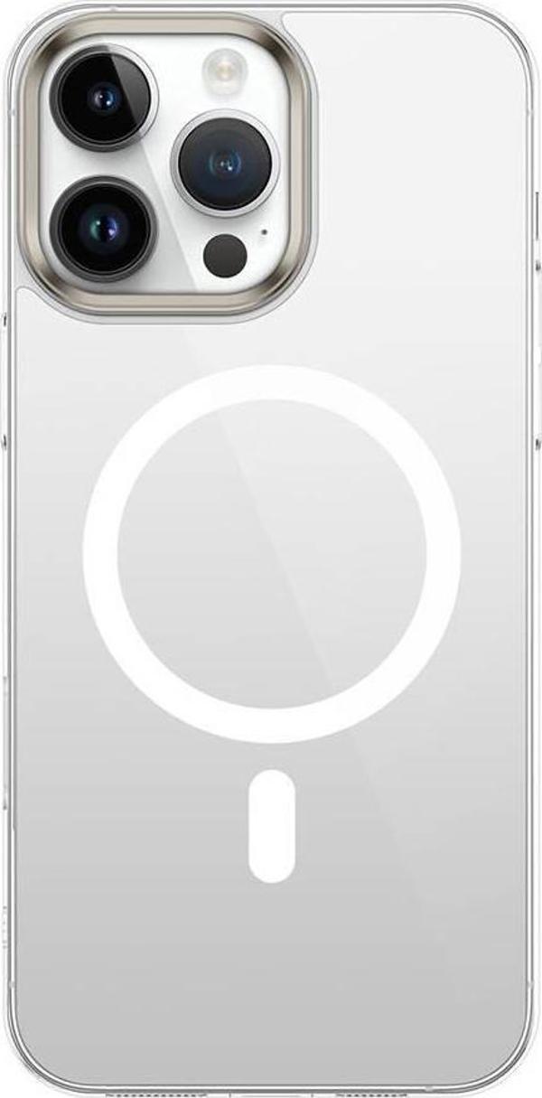 iPhone 16 Pro Max Kılıf Wireless Şarj Özellikli Şeffaf G-Glass Kapak - Image 1