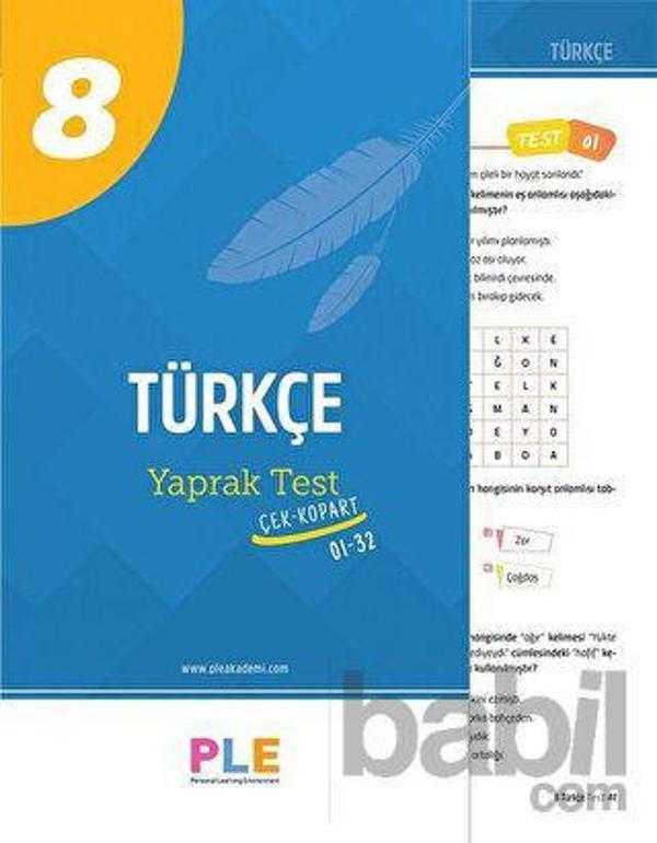 Birey PLE 8. Sınıf Türkçe 32 Yaprak Test Birey Yayınları - Birey Yayınları - Image 1
