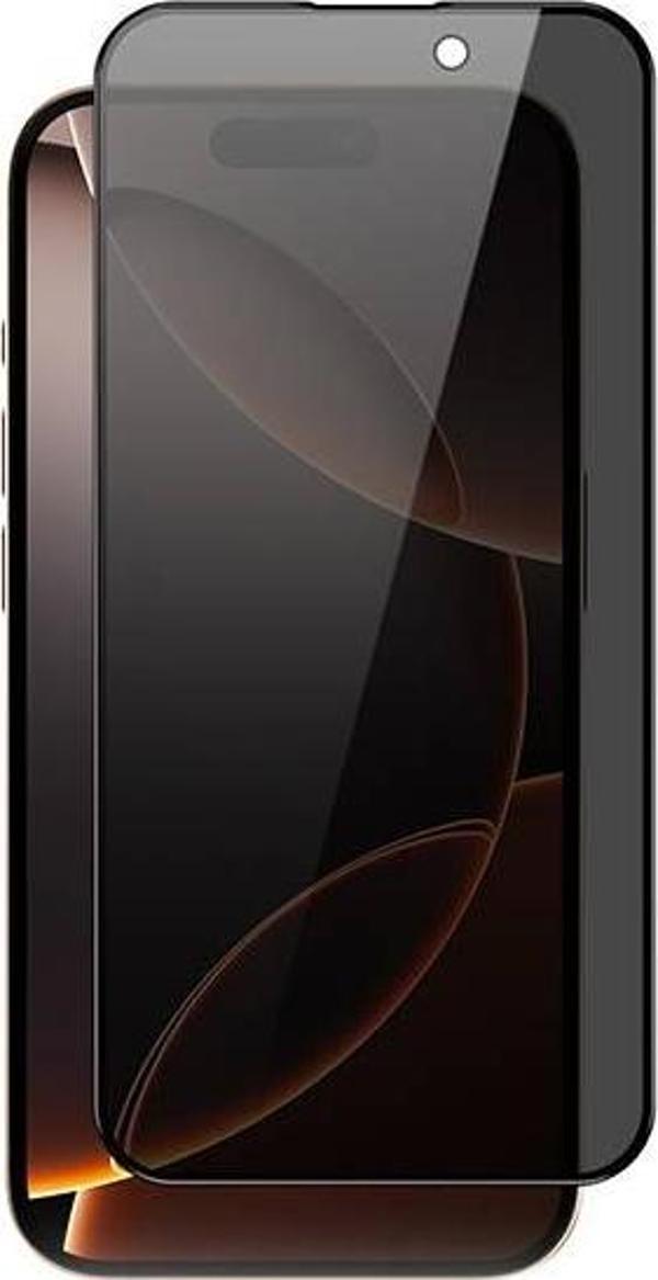 iPhone 16 Pro Max 5D Hayalet Privacy Lüx Dayanıklı Cam Ekran Koruyucu - Image 1
